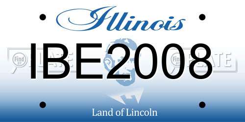 IBE2008 Illinois License Plate