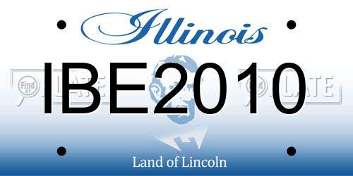 IBE2010 Illinois License Plate