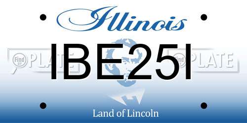 IBE25I Illinois License Plate