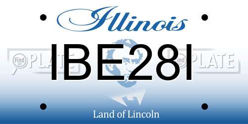 IBE28I Illinois License Plate