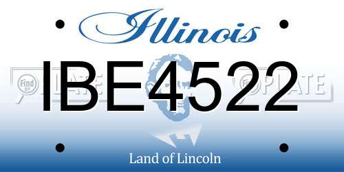 IBE4522 Illinois License Plate