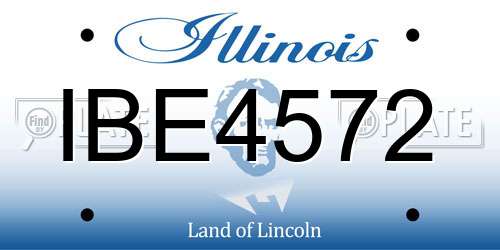 IBE4572 Illinois License Plate