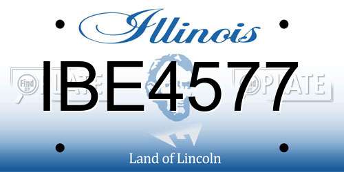 IBE4577 Illinois License Plate