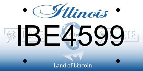 IBE4599 Illinois License Plate