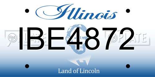 IBE4872 Illinois License Plate