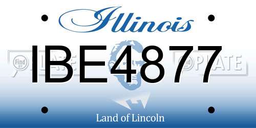 IBE4877 Illinois License Plate