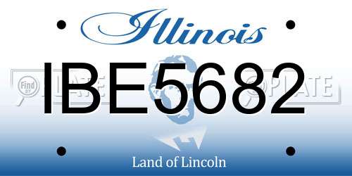 IBE5682 Illinois License Plate