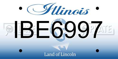IBE6997 Illinois License Plate