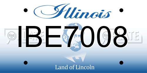 IBE7008 Illinois License Plate