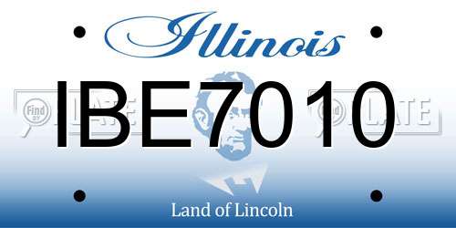 IBE7010 Illinois License Plate