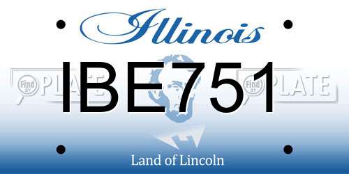 IBE751 Illinois License Plate