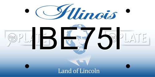 IBE75I Illinois License Plate