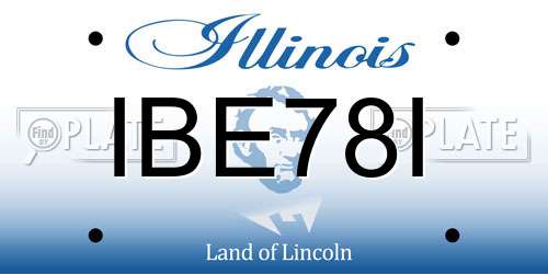 IBE78I Illinois License Plate