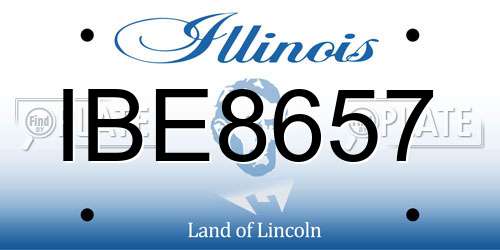 IBE8657 Illinois License Plate