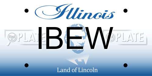 IBEW Illinois License Plate