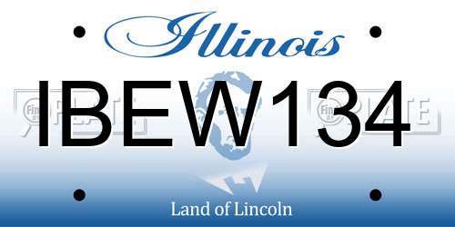 IBEW134 Illinois License Plate