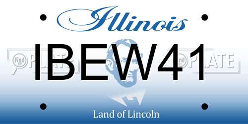 IBEW41 Illinois License Plate