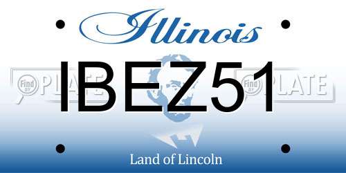 IBEZ51 Illinois License Plate