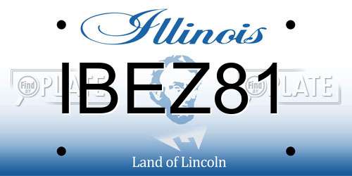 IBEZ81 Illinois License Plate
