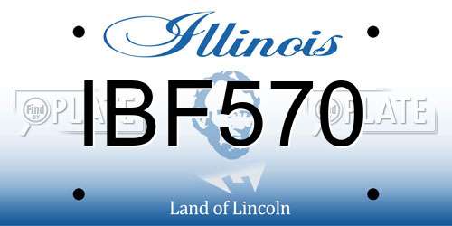 IBF570 Illinois License Plate