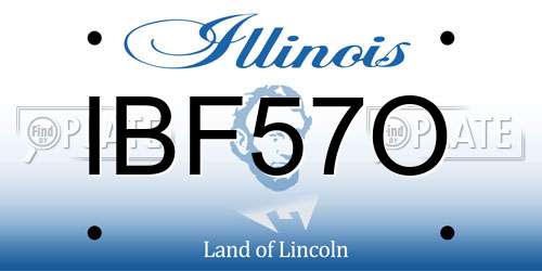 IBF57O Illinois License Plate