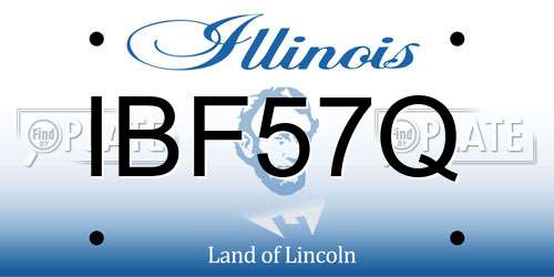 IBF57Q Illinois License Plate