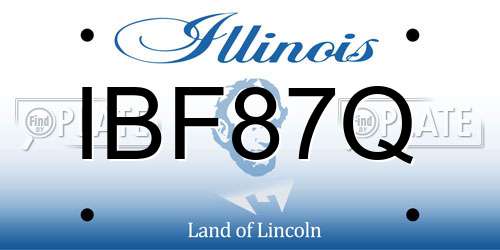 IBF87Q Illinois License Plate