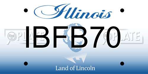 IBFB70 Illinois License Plate