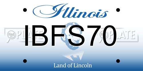 IBFS70 Illinois License Plate