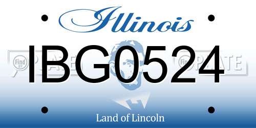 IBG0524 Illinois License Plate