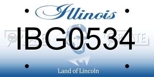 IBG0534 Illinois License Plate