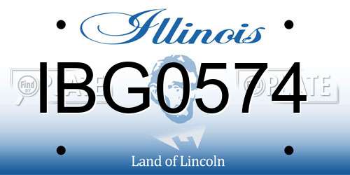 IBG0574 Illinois License Plate