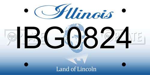 IBG0824 Illinois License Plate