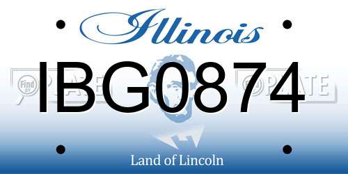 IBG0874 Illinois License Plate