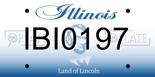 IBI0197 Illinois License Plate