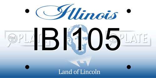 IBI105 Illinois License Plate