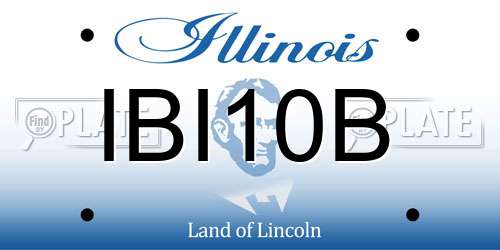 IBI10B Illinois License Plate