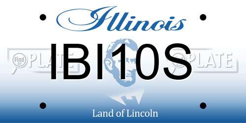 IBI10S Illinois License Plate