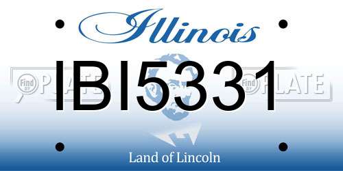 IBI5331 Illinois License Plate