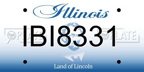 IBI8331 Illinois License Plate