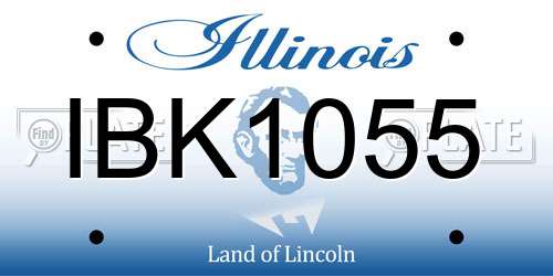 IBK1055 Illinois License Plate