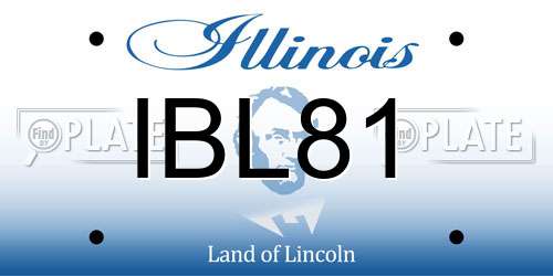 IBL81 Illinois License Plate