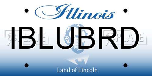 IBLUBRD Illinois License Plate