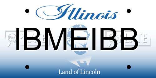 IBMEIBB Illinois License Plate