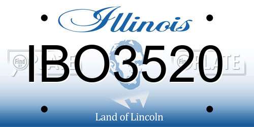 IBO3520 Illinois License Plate