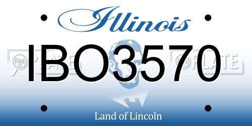 IBO3570 Illinois License Plate