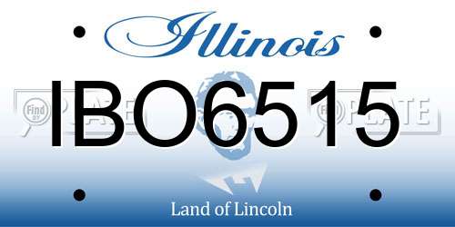 IBO6515 Illinois License Plate