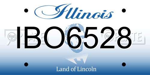 IBO6528 Illinois License Plate