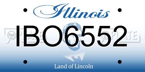 IBO6552 Illinois License Plate