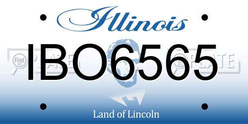 IBO6565 Illinois License Plate